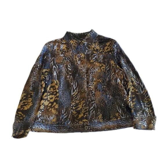 Ruby Rd Petites Women's Jacket Size 10P Multicolor Polyester Blend Stretch - Picture 1 of 12